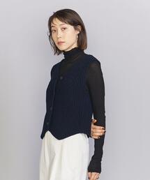BEAUTY&YOUTH UNITED ARROWS | コットンブレンド 畦 ボタン コンパクト ベスト -ウォッシャブル-(ベスト)