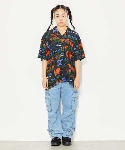 X-girl(エックスガール)の「X-girl × HUF SOUND RESORT TOP(シャツ/ブラウス・レディース・ブラック・S/M)」の2枚目の写真