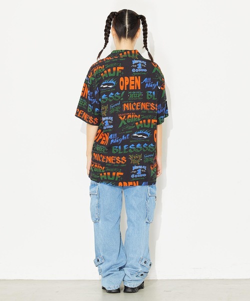 X-girl(エックスガール)の「X-girl × HUF SOUND RESORT TOP(シャツ/ブラウス・レディース・ブラック・S/M)」の4枚目の写真
