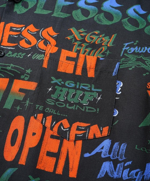 X-girl(エックスガール)の「X-girl × HUF SOUND RESORT TOP(シャツ/ブラウス・レディース・ブラック・S/M)」の9枚目の写真