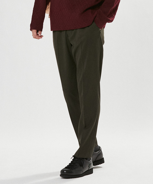EDIFICE(エディフィス)の「"E"TROUSERS(E-1)ツイル スリム テーパード スラックス(スラックス・メンズ・ブラック/ベージュ/カーキ・LARGE/SMALL/MEDIUM)」の3枚目の写真