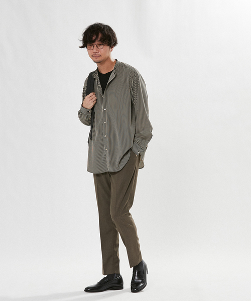 EDIFICE(エディフィス)の「"E"TROUSERS(E-1)ツイル スリム テーパード スラックス(スラックス・メンズ・ブラック/ベージュ/カーキ・LARGE/SMALL/MEDIUM)」の4枚目の写真
