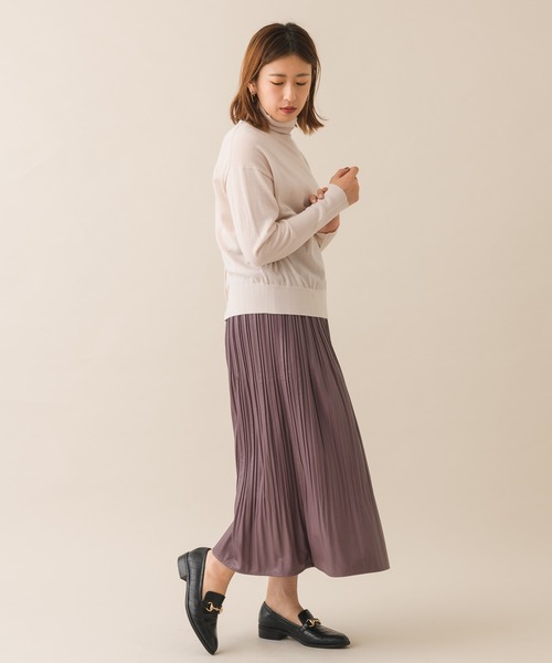 margaux（マルゴー）の「【KATHARINE ROSS】margaux メリノウールバックボタンタートルニット（ニット/セーター・レディース・ネイビー/レッド/アイボリー・MEDIUM）」の12枚目の写真