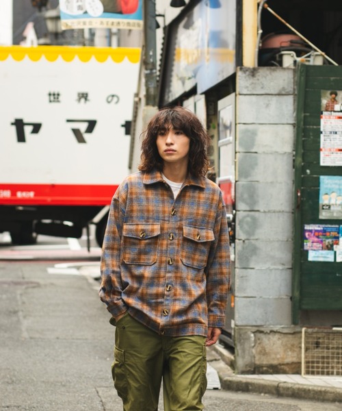 BROKEN BASE(ブロークンベース)の「フラップポケットCPOシャツジャケット(その他アウター・メンズ・ブラウン/オリーブ・MEDIUM/LARGE)」の7枚目の写真