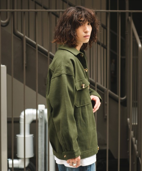 BROKEN BASE(ブロークンベース)の「フラップポケットCPOシャツジャケット(その他アウター・メンズ・ブラウン/オリーブ・MEDIUM/LARGE)」の19枚目の写真