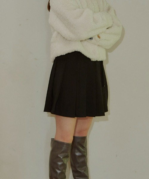 VIOLETTA(ヴィオレッタ)の「ベルト付きプリーツミニスカート(インナーパンツ付き)(スカート・レディース・ブラック/グレー・S/M)」の16枚目の写真