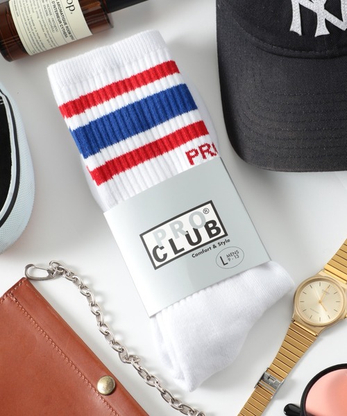PRO CLUB （プロクラブ）の「【PRO CLUB】ラインリブクルーソックス 靴下 UNTR（ソックス/靴下・メンズ・ブラック/その他4/その他1/その他2/その他3・L/M）」の4枚目の写真