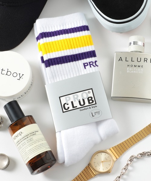 PRO CLUB （プロクラブ）の「【PRO CLUB】ラインリブクルーソックス 靴下 UNTR（ソックス/靴下・メンズ・ブラック/その他4/その他1/その他2/その他3・L/M）」の5枚目の写真