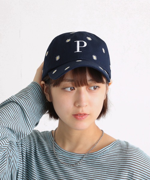 TTT MSW フラワー刺繍 ベースボールキャップ ネイビー CIAOPANIC TYPY（チャオパニックティピー）の「フラワー刺繍ベース