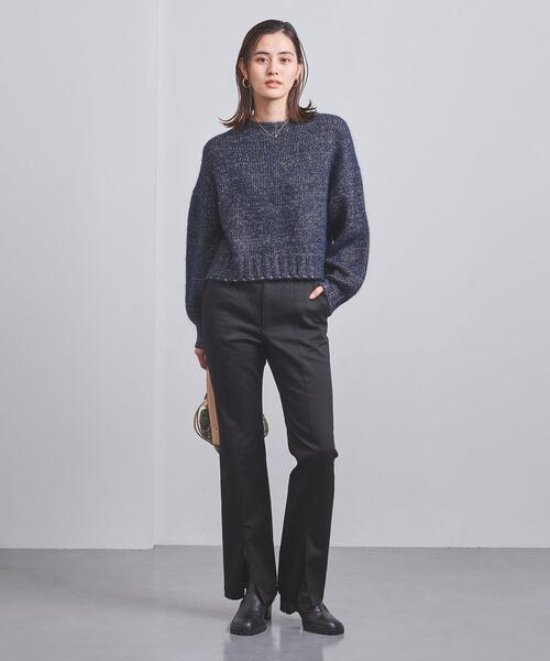 UNITED ARROWS（ユナイテッドアローズ）の「ラメ ショート ニット（ニット/セーター・レディース・ブラウン/ネイビー・FREE）」の8枚目の写真