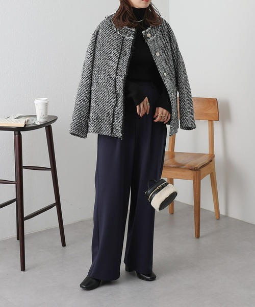 COLONY 2139（コロニートゥーワンスリーナイン）の「カルゼタックワイドパンツ（その他パンツ・レディース・ネイビー/ブラック/グレー・SMALL/MEDIUM/LARGE）」の8枚目の写真