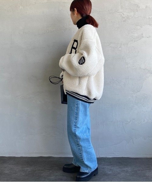 BEN DAVIS（ベンデイビス）の「[BEN DAVIS/ベンデイビス] 別注 ボアフリース バックロゴジャケット（その他アウター・レディース・ブラック/ホワイト/レオパード・M/L/XL）」の19枚目の写真