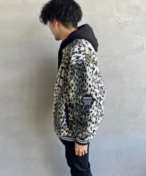 BEN DAVIS（ベンデイビス）の「[BEN DAVIS/ベンデイビス] 別注 ボアフリース バックロゴジャケット（その他アウター・レディース・ブラック/ホワイト/レオパード・M/L/XL）」の17枚目の写真
