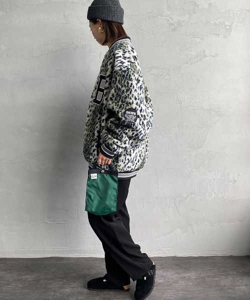 BEN DAVIS（ベンデイビス）の「[BEN DAVIS/ベンデイビス] 別注 ボアフリース バックロゴジャケット（その他アウター・レディース・ブラック/ホワイト/レオパード・M/L/XL）」の9枚目の写真