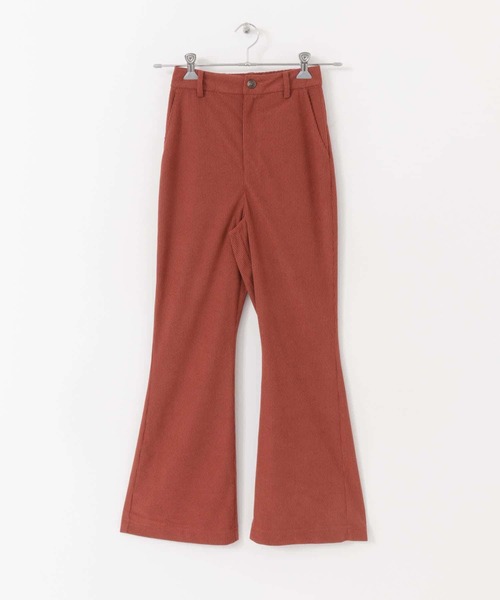 HEYUMM（ヘユム）の「コーデュロイフレアパンツ（その他パンツ・レディース・ベージュ/レッド/ブラック・ONE）」の3枚目の写真