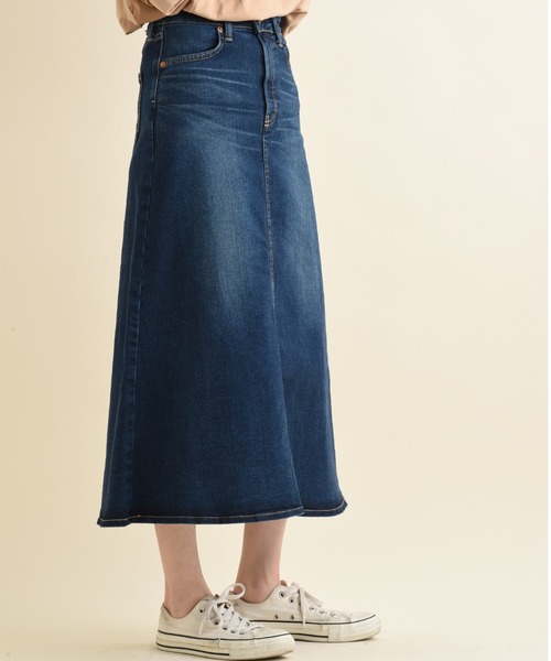 SOMETHING（サムシング）の「【SOMETHING】FLARE SKIRT（デニムスカート・レディース・ブルー/インディゴブルー・FREE）」の10枚目の写真