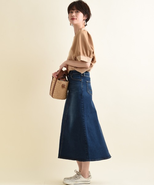 SOMETHING（サムシング）の「【SOMETHING】FLARE SKIRT（デニムスカート・レディース・ブルー/インディゴブルー・FREE）」の18枚目の写真