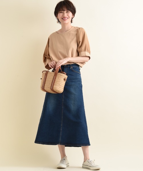 SOMETHING（サムシング）の「【SOMETHING】FLARE SKIRT（デニムスカート・レディース・ブルー/インディゴブルー・FREE）」の19枚目の写真