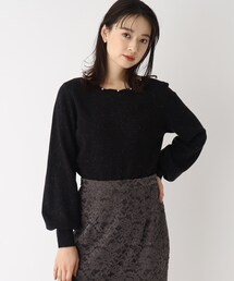 index | アンジェリーナ スカラネックパール調ニット(ニット/セーター)