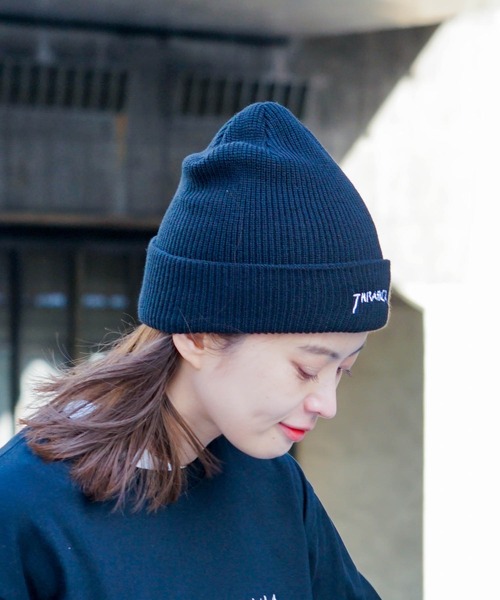 THRASHER（スラッシャー）の「GONZ LOGO ACRYLIC BEANIE/スラッシャーマークゴンザレスニットキャップ・ビーニー（ニットキャップ/ビーニー・メンズ・ブラック/ダークオレンジ/ダークグリーン/ピンク/ネイビー・FREE）」の9枚目の写真