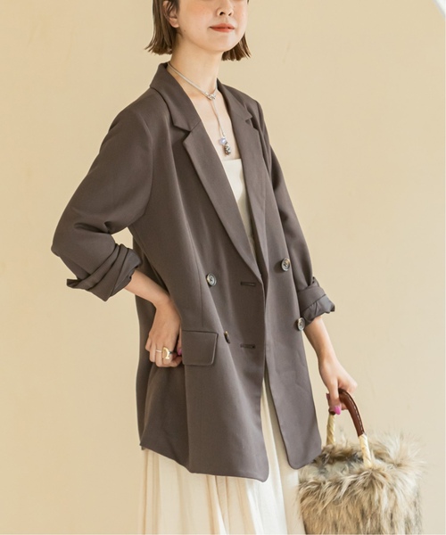 U by SPICK&SPAN(ユーバイスピックアンドスパン)の「≪追加≫オーバーテーラード ジャケット2(その他アウター・レディース・ブラウン・36/38)」の3枚目の写真