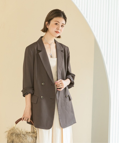 U by SPICK&SPAN(ユーバイスピックアンドスパン)の「≪追加≫オーバーテーラード ジャケット2(その他アウター・レディース・ブラウン・36/38)」の5枚目の写真