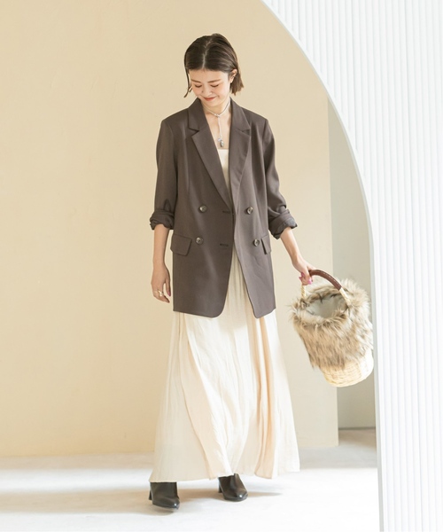 U by SPICK&SPAN(ユーバイスピックアンドスパン)の「≪追加≫オーバーテーラード ジャケット2(その他アウター・レディース・ブラウン・36/38)」の7枚目の写真