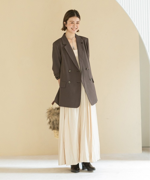 U by SPICK&SPAN(ユーバイスピックアンドスパン)の「≪追加≫オーバーテーラード ジャケット2(その他アウター・レディース・ブラウン・36/38)」の9枚目の写真