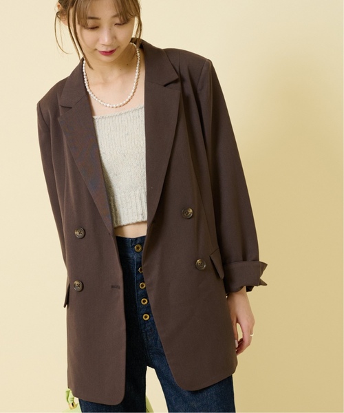 U by SPICK&SPAN(ユーバイスピックアンドスパン)の「≪追加≫オーバーテーラード ジャケット2(その他アウター・レディース・ブラウン・36/38)」の11枚目の写真