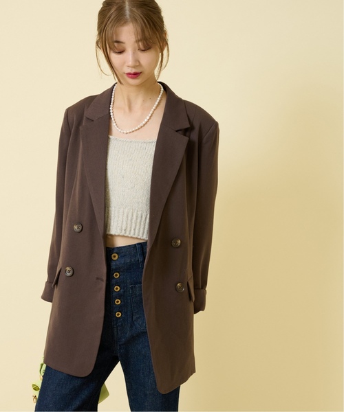 U by SPICK&SPAN(ユーバイスピックアンドスパン)の「≪追加≫オーバーテーラード ジャケット2(その他アウター・レディース・ブラウン・36/38)」の13枚目の写真