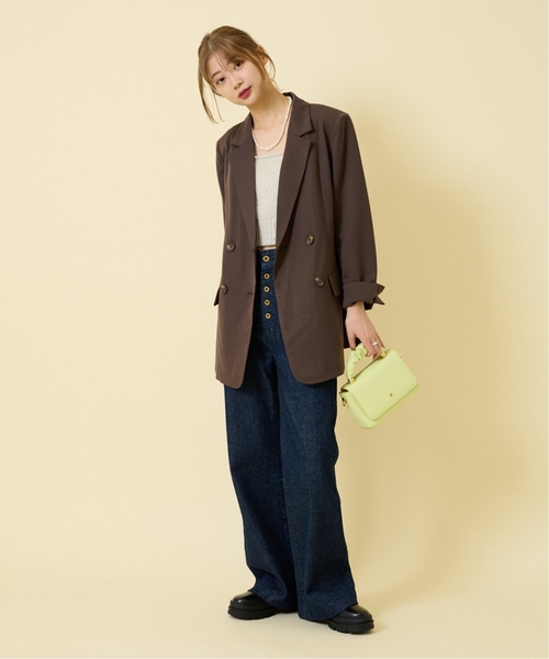 U by SPICK&SPAN(ユーバイスピックアンドスパン)の「≪追加≫オーバーテーラード ジャケット2(その他アウター・レディース・ブラウン・36/38)」の14枚目の写真