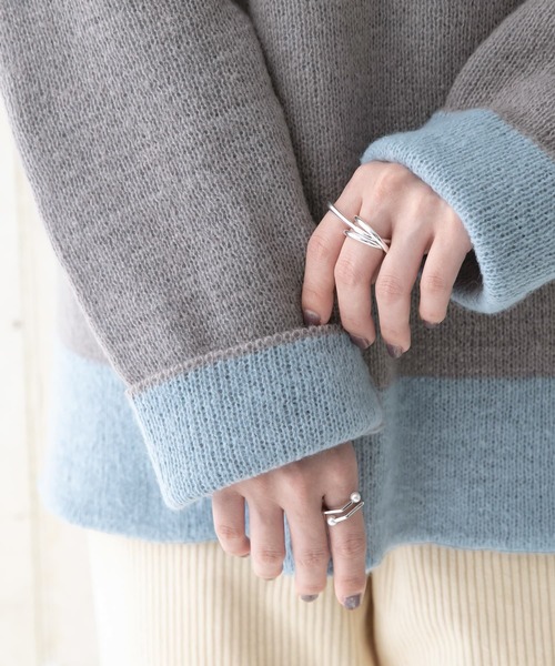 osharewalker（オシャレウォーカー）の「【廃盤】『配色モヘヤタッチオフタートルニット』（ニット/セーター・レディース・グレー/ベージュ/グリーン・FREE）」の7枚目の写真