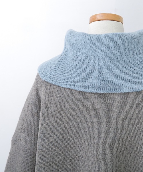 osharewalker（オシャレウォーカー）の「【廃盤】『配色モヘヤタッチオフタートルニット』（ニット/セーター・レディース・グレー/ベージュ/グリーン・FREE）」の15枚目の写真