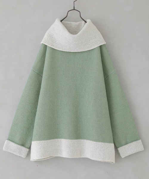 osharewalker（オシャレウォーカー）の「【廃盤】『配色モヘヤタッチオフタートルニット』（ニット/セーター・レディース・グレー/ベージュ/グリーン・FREE）」の17枚目の写真