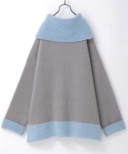 osharewalker（オシャレウォーカー）の「【廃盤】『配色モヘヤタッチオフタートルニット』（ニット/セーター・レディース・グレー/ベージュ/グリーン・FREE）」の19枚目の写真