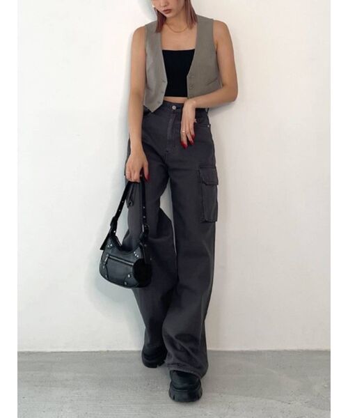 EMODA（エモダ）の「ワークルーズジーンズ（デニムパンツ・レディース・アイボリー/ブラック/インディゴブルー・SMALL/MEDIUM）」の13枚目の写真