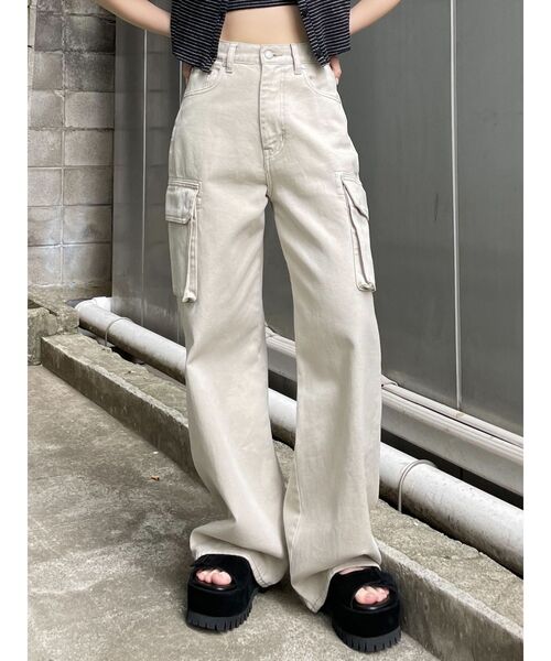 EMODA（エモダ）の「ワークルーズジーンズ（デニムパンツ・レディース・アイボリー/ブラック/インディゴブルー・SMALL/MEDIUM）」の20枚目の写真