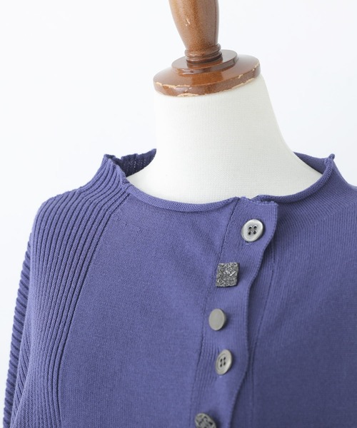 kOhAKU(コハク)の「『マルチボタンニットカーディガン』(カーディガン/ボレロ・レディース・グレイッシュブルー/ブラック・FREE)」の22枚目の写真