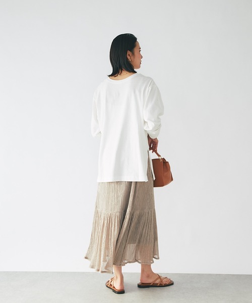 RIVE DROITE(リヴドロワ)の「リラックスムード漂う大人のロンT/フォントロゴロンT(Tシャツ/カットソー・レディース・ネイビー/ホワイト・FREE)」の8枚目の写真