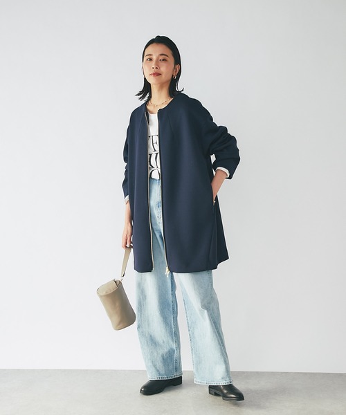 RIVE DROITE(リヴドロワ)の「リラックスムード漂う大人のロンT/フォントロゴロンT(Tシャツ/カットソー・レディース・ネイビー/ホワイト・FREE)」の14枚目の写真