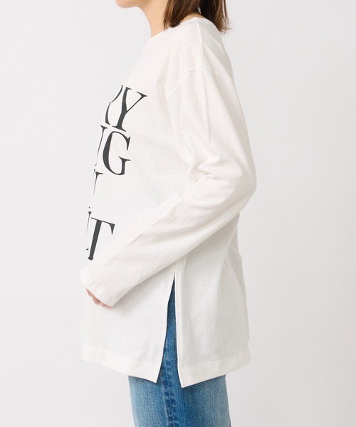 RIVE DROITE(リヴドロワ)の「リラックスムード漂う大人のロンT/フォントロゴロンT(Tシャツ/カットソー・レディース・ネイビー/ホワイト・FREE)」の17枚目の写真