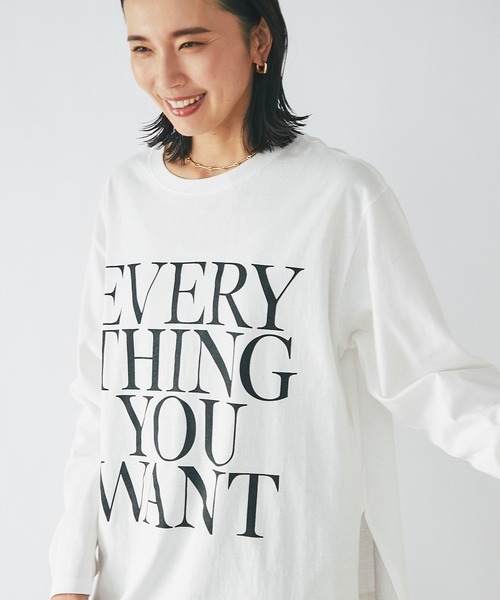 RIVE DROITE(リヴドロワ)の「リラックスムード漂う大人のロンT/フォントロゴロンT(Tシャツ/カットソー・レディース・ネイビー/ホワイト・FREE)」の3枚目の写真