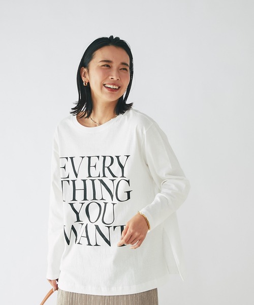 RIVE DROITE(リヴドロワ)の「リラックスムード漂う大人のロンT/フォントロゴロンT(Tシャツ/カットソー・レディース・ネイビー/ホワイト・FREE)」の11枚目の写真