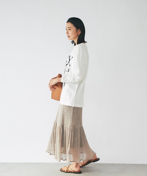 RIVE DROITE(リヴドロワ)の「リラックスムード漂う大人のロンT/フォントロゴロンT(Tシャツ/カットソー・レディース・ネイビー/ホワイト・FREE)」の7枚目の写真