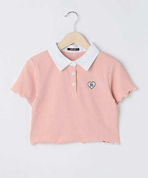 by LOVEiT(バイラビット)の「衿つきポロ(Tシャツ/カットソー・キッズ・エメラルド/ラベンダー/ピンク・160cm/130cm/140cm/120cm/150cm)」の3枚目の写真