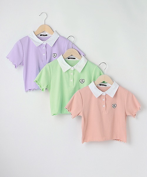by LOVEiT(バイラビット)の「衿つきポロ(Tシャツ/カットソー・キッズ・エメラルド/ラベンダー/ピンク・160cm/130cm/140cm/120cm/150cm)」の10枚目の写真