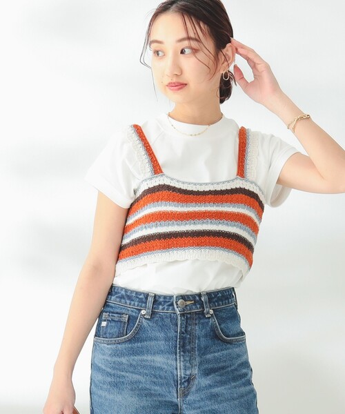 B:MING by BEAMS(ビーミングバイビームス)の「B:MING by BEAMS / マルチボーダー ビスチェ(その他トップス・レディース・ブルー/オレンジ・FREE)」の7枚目の写真