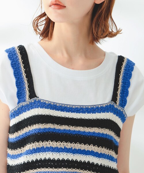 B:MING by BEAMS(ビーミングバイビームス)の「B:MING by BEAMS / マルチボーダー ビスチェ(その他トップス・レディース・ブルー/オレンジ・FREE)」の11枚目の写真
