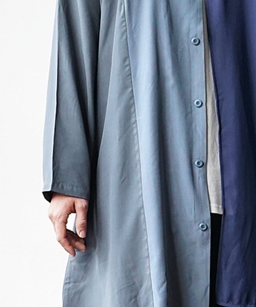 MinoriTY(マイノリティ)の「【MinoriTY】バイカラーロングカーディガン 切替 メンズ 無地 秋服 (カーディガン/ボレロ・メンズ・ベージュ/グレー・M/L/S)」の15枚目の写真