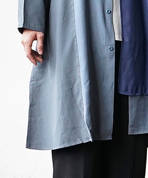 MinoriTY(マイノリティ)の「【MinoriTY】バイカラーロングカーディガン 切替 メンズ 無地 秋服 (カーディガン/ボレロ・メンズ・ベージュ/グレー・M/L/S)」の4枚目の写真